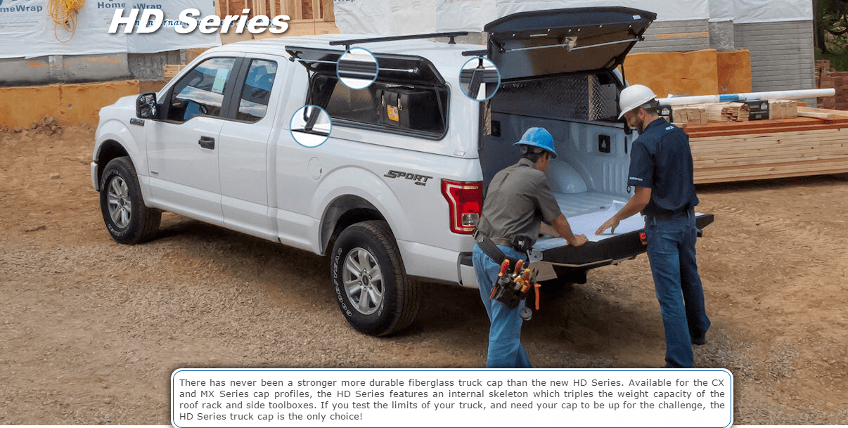 HD Series Fiberglass Truck Cap by ARE Ishler's Truck Caps